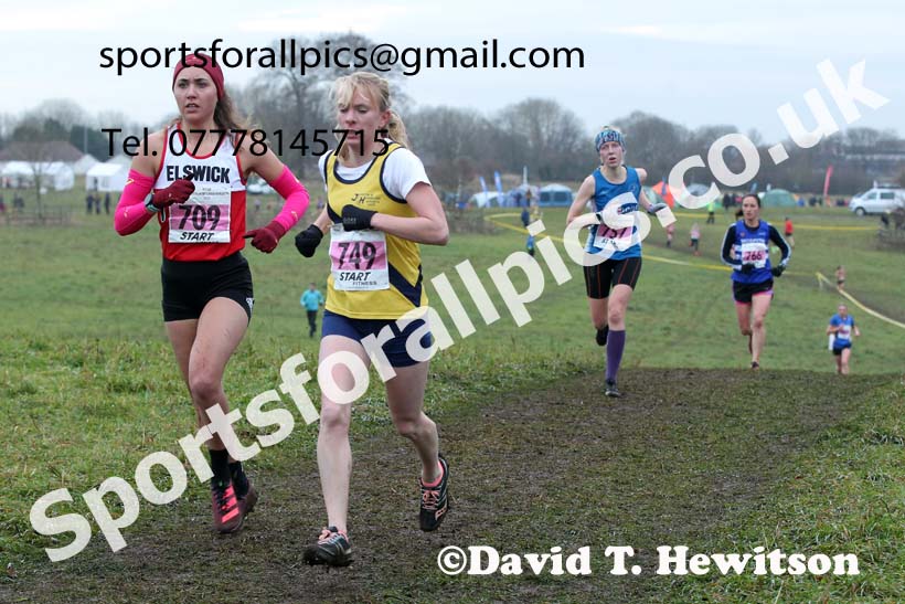 Senior women, 2021 North Eastern Cross Country Championships, Sedgefield. Photo: David T. Hewitson/Sports for All Pics